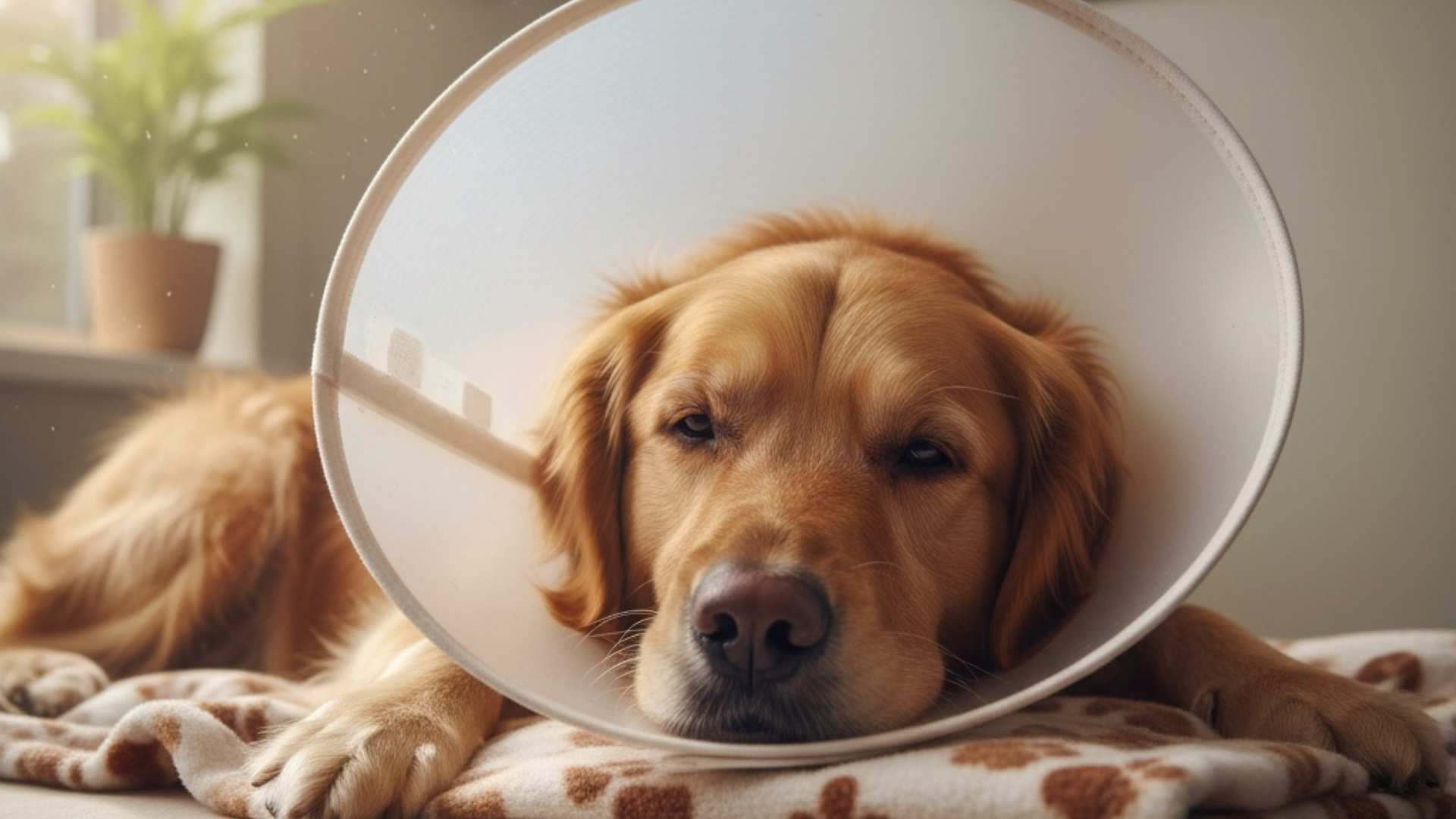 perro con collar isabelino